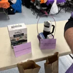 A photo of a few Breaking the Silence Mystery Bingo prizes.