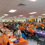 Crowd photo from Breaking the Silence Mystery Bingo.