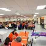 A photo of the Breaking the Silence Mystery Bingo participants.