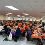 The giant crowd at the Breaking the Silence Mystery Bingo.