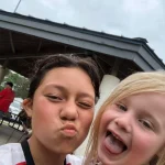 Rianna with her little friend, Mack.